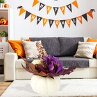 1PC Halloween Pumpkin Decorative Props Desktop Pinecone Pumpkin Decor (White)