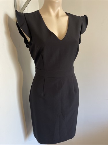 Tokito Little Black V Neck Dress Sz 12 - Picture 2 of 8