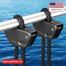 KEMIMOTO Boat Fender Clips,Quick Release Adjustable Boat Rail Cleats Fender Clip