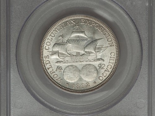 1892 COLUMBIAN COMMEMORATIVE HALF DOLLAR PCGS MS 64 - Picture 3 of 4