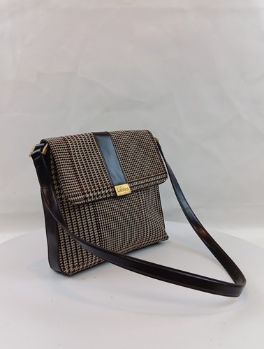 Vintage Ralph Lauren Plaid Houndstooth Shoulder Bag Purse - Picture 2 of 18