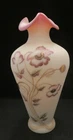 FENTON - BURMESE "POPPIES" CONNOISSEUR COLLECTION 13" VASE**1999 WITH TAG