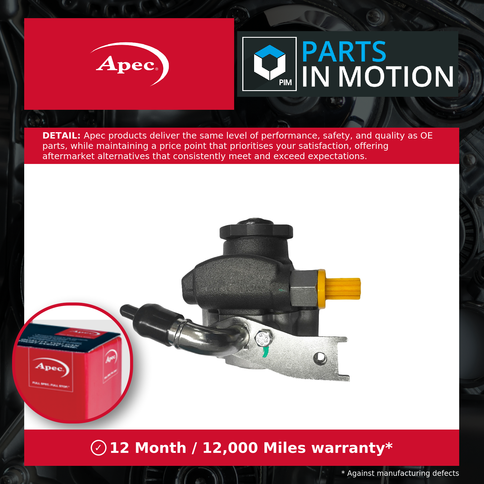 Power Steering Pump fits ROVER 218 RF 1.8 95 to 00 PAS QVB100600 QVB100690 Apec