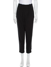 Alice + Olivia High-Waist Black Wool Cigarette Trousers - Size 2