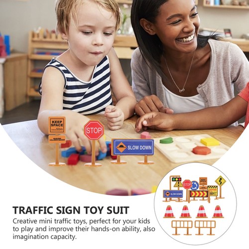 30 Pcs Road Sign Model Toys Child Toddler Diy Plastic Mini Traffic Signs - Picture 5 of 12