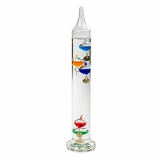 28cm Tall  Galileo Thermometer Indoor Decorative 18 - 26 C Funtime Science.