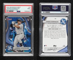 2024 Bowman's Best Blue Refractor /150 Jasson Dominguez #44 PSA 9 MINT Rookie RC