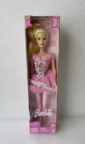 Muñeca Barbie bailarina vintage Mattel 2005 #J1776 traje rosa - Imagen 2 de 12