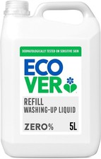 Ecover Zero Washing Up Liquid Refill 5L Tough on Grease Sensitive Skin 4.77 per litre