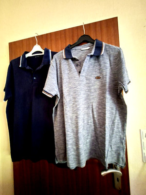 2 Stck. Herren Polo Shirts, Gr.XL, Livergy, blau!