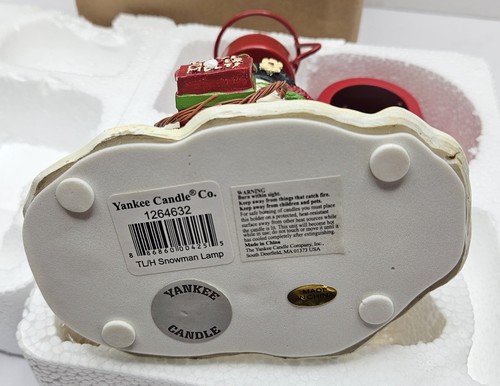 Yankee Candle Tea Light Snowman Christmas Lamp TL/H NIB 8" - Picture 3 of 5