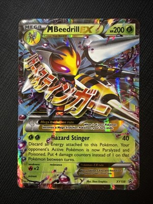 Mega M Beedrill EX XY158 XY Promos Black Star Promo Holo Pokemon Card MP
