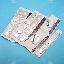 5PCS Set Emblem For RAM 2500 Heavy Duty Cummins Turbo Diesel 4X4 Badge Chrome