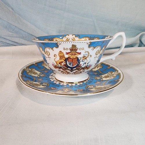 Royal Collection Queen Elizabeth II Golden Jubilee 2002, Tea Cup & Saucer, Nice!