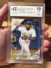 VLADIMIR GUERRERO JR. BLUE JAYS 2019 TOPPS NBCD ROOKIE CARD #NTCDG-2 BCCG 10