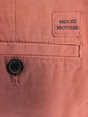 Brooks Brothers Bermuda Short Mens W35 Coral Red Cotton Chino Preppy Nautical - Picture 11 of 13