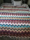 Vintage Crochet Afghan Blanket Throw 60x52