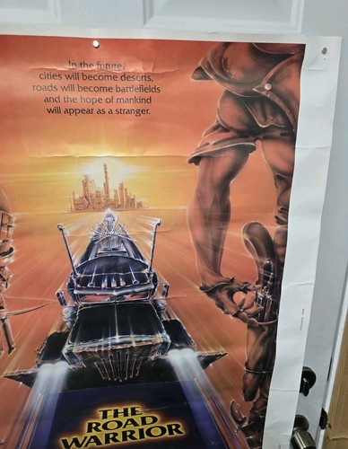 1982 The Road Warrior Mad Max Original Movie Poster Gibson 40 x 30 Heavy Paper - Bild 6 von 11