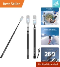 Extended Carbon Fiber Selfie Stick with Magnetic Tripod Stand - Travel Essential