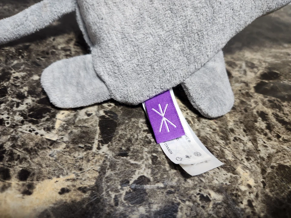 Velvet Moustache Gray Mouse 7” x 7” Plush Toy Made In Canada #CA53601 - Image 2 of 4