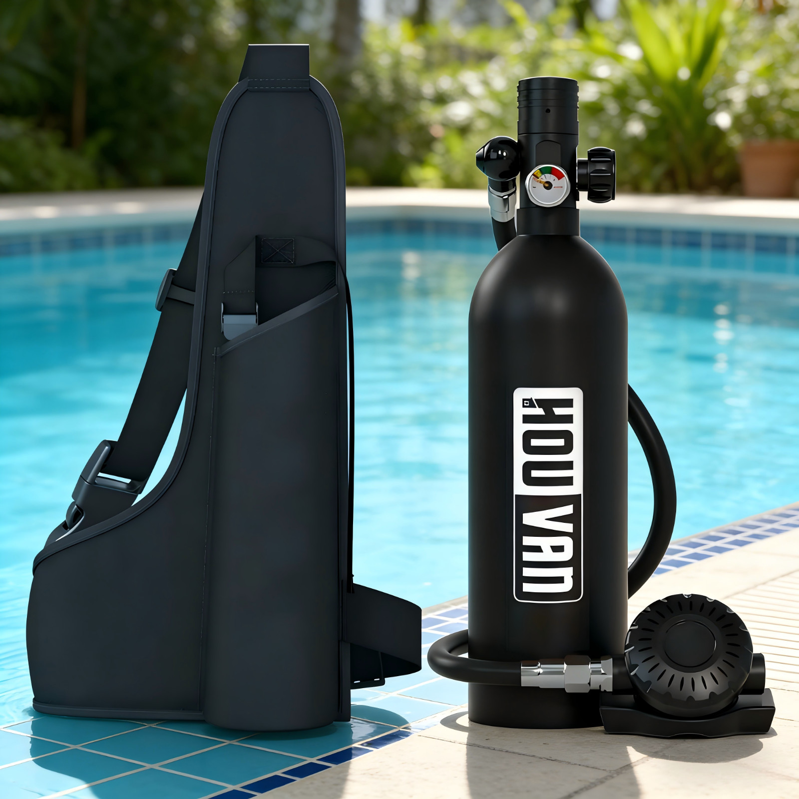 US STOCK Mini Scuba Tank 1L for Underwater Breathing 15-20 M