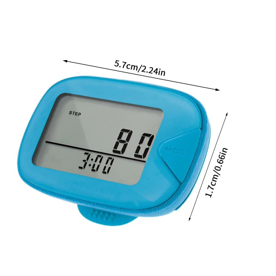 LCD Digital Step Pedometer Walking Calorie Counter New Distance with Belt Clip - Image 3 of 4