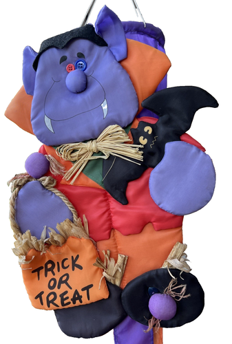 Spooky Hollow Halloween Windsack 58" Nylon Dracula Vampir Dekoration Vintage - Bild 2 von 7