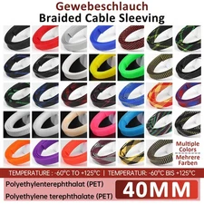 1 1/2" PET Expandable Wire Cable Sleeving Sheathing Braided Loom Tubing Harness