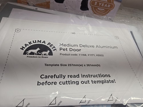 Hakuna Pets 1171 Deluxe Aluminium-Hundetür, mittelgroß, weiß - Bild 2 von 5