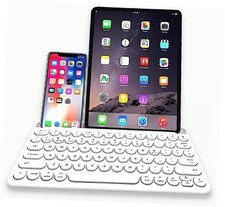 Bluetooth Keyboard for Tablet  Wireless Keyboard for iPad White