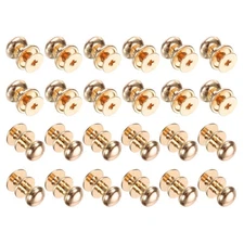 24pcs 0.34" x 0.38" Mini Round Knobs Small Drawer Pulls Gold