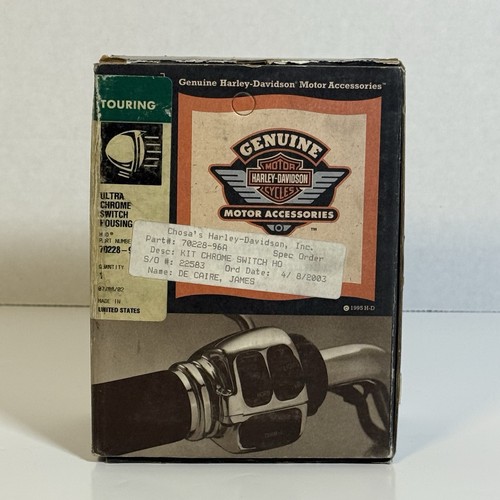 Harley-Davidson 70228-96A Ultra Chrome Switch Housing Kit Touring OEM NIB - Picture 1 of 5