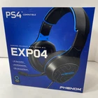Phenom: EXP04 (Gaming Headset) 3.5mm Connection Compatible With PS4 Black Blue