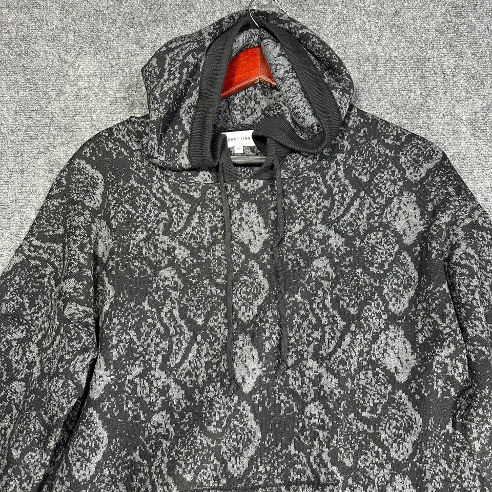 John + Jenn Sweater Womens Small Black Hooded Long Sleeve Rib Cuffs Pocket - Image 4 of 4