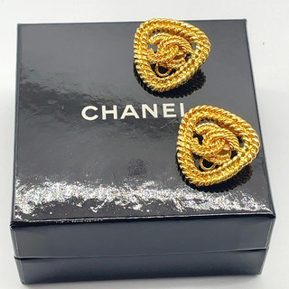 Autentici orecchini Chanel Coco Mark vintage oro inciso 13 65G con scatola SK100677