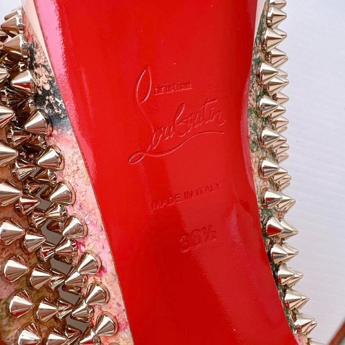 Christian Louboutin decolte tacco borchie multicolore taglia EU 36,5 US 5,5 donna - Foto 12 di 12