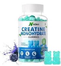 Creatine Monohydrate Gummies 5000Mg for Men & Women, 90ct Blueberry (Noavii)