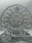 Vtg 1950 Iridescent Carnival Glass Deviled Egg Platter Federal Glass Georgetown