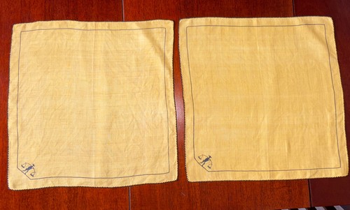 Vintage Gold Gelb Schwarz Borte Baumwolle Bestickt Tischdecke Servietten Set Asiatisch 7 Stck 36 - Bild 23 von 24
