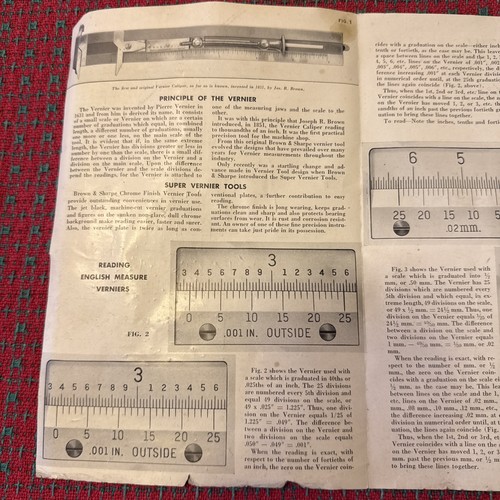 Folleto de herramientas Super Vernier vintage marrón y afilado EE. UU. 🇺🇸 - Imagen 7 de 12