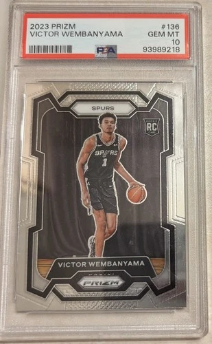 2023-24 Panini Prizm Victor Wembanyama RC Rookie #136 Spurs PSA 10 GEM MINT