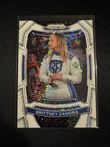 2021 Panini Prizm NASCAR #18 Brittney Zamora White Sparkle Prizm SSP RARE - Picture 1 of 2