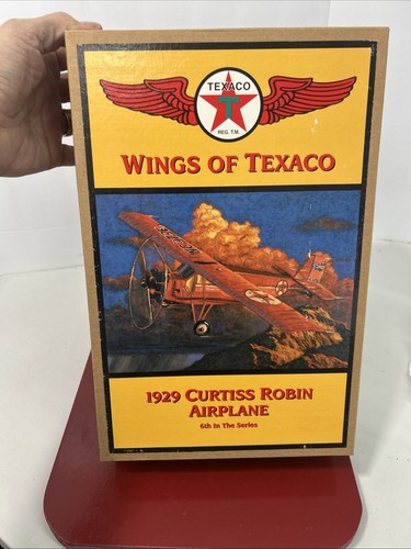 Wings of Texaco 1929 Curtiss Robin Airplane Ertl Die Cast Metal Bank H122 New