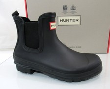 Women's Hunter Original Chelsea Rain Short Boots Waterproof Black Size 7