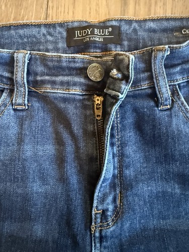 Judy Blue Jeans Capri Fit Denim Sz 11/30 Mid Rise Medium Wash JB82154DK Stretch - Picture 5 of 15