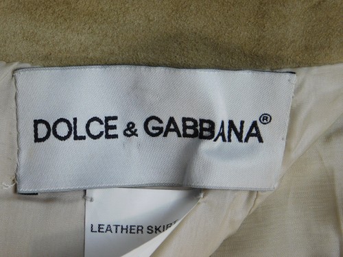 Dolce & Gabbana Skirt Womens Medium Beige Real Leather Maxi Patchwork Italy - Picture 10 of 19