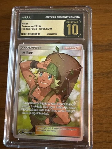 CGC 10 Pristine Hiker Holo SV85/SV94 Shiny Vault Hidden Fates 2019 Pokemon Card