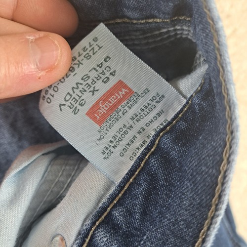 Pantalones de mezclilla Wrangler Carpenter para hombre talla 46 x 32 azul ropa de trabajo  - Imagen 3 de 7