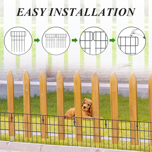 Garden Animal Barrier Fence, 5 Pack No Dig Metal Wire Fencing Border, Decorat... - Picture 5 of 12