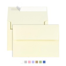50 PCS Ivory A4 Envelopes 4.75x6.5 Inch Self Seal 4x6 Invitation Printable